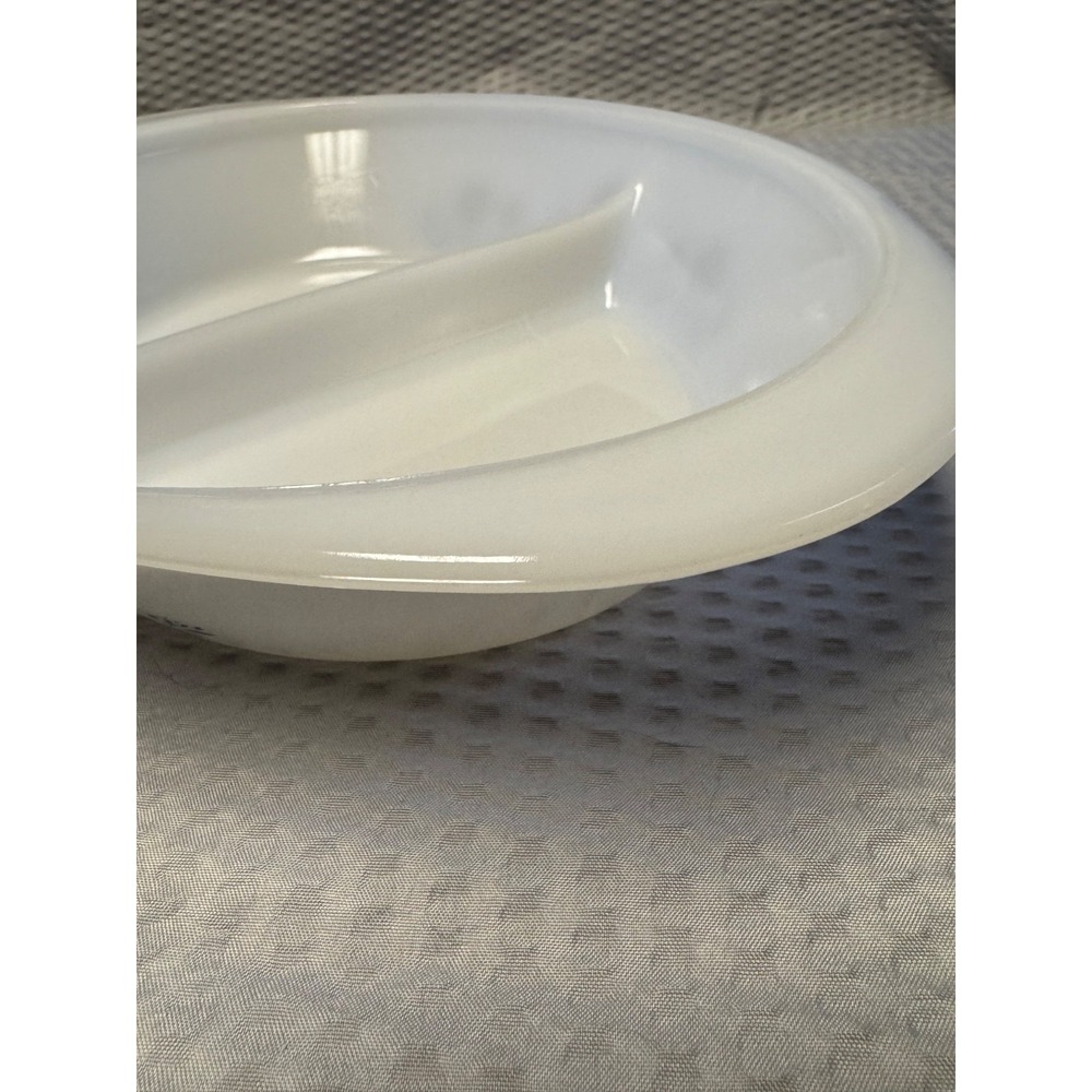 VTG Glasbake Blue Flower Floral Pattern White Divided Casserole Dish J2352‎ EUC - Picture 10 of 11